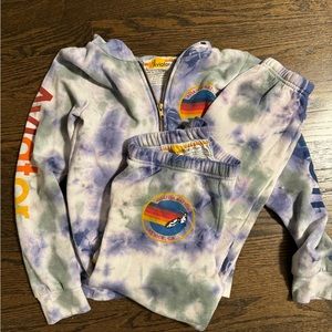Aviator Nation Zip Hoodie Tie Dye & Sweatpants